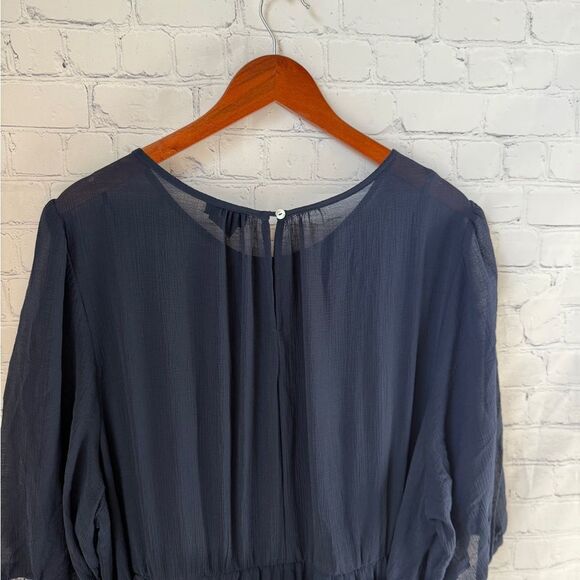 City Chic Women's Plus Size Love Pleat Elbow Sleeve Round Neckline Dress XXL - Picture 8 of 12